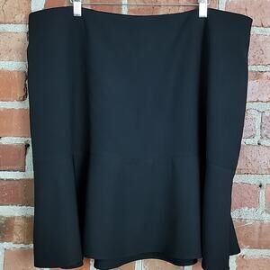 Eloquii black trumpet mini skirt plus size 20